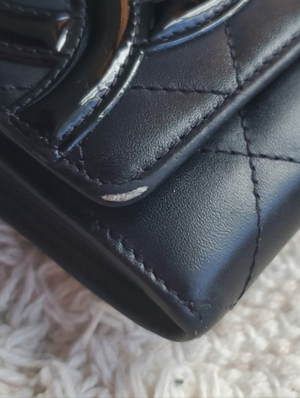 CHANEL Cambon Black Quilted Leather Wallet Clutch - Picture 8 of 13